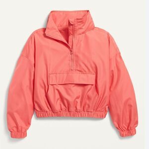 OLD NAVY Crop Windbreaker Jacket with 1/2-Zip